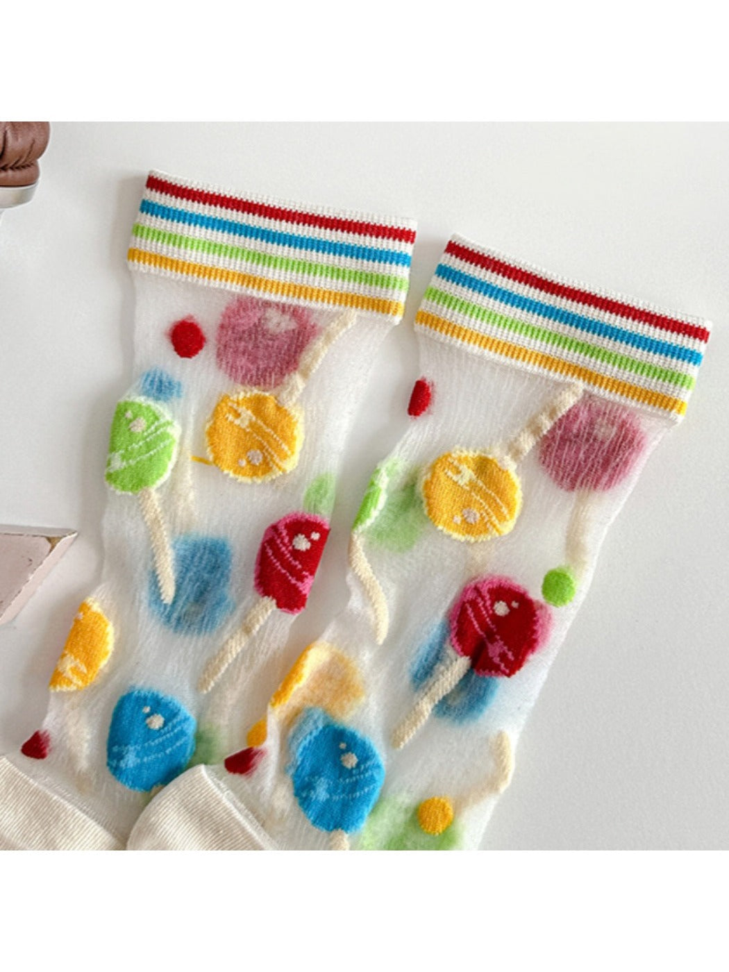 Rufia - Retro Cute Thin Mid-Calf Socks - Sweet &amp; Breezy