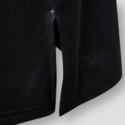 North Royal Leather Hooded Sweatshirt