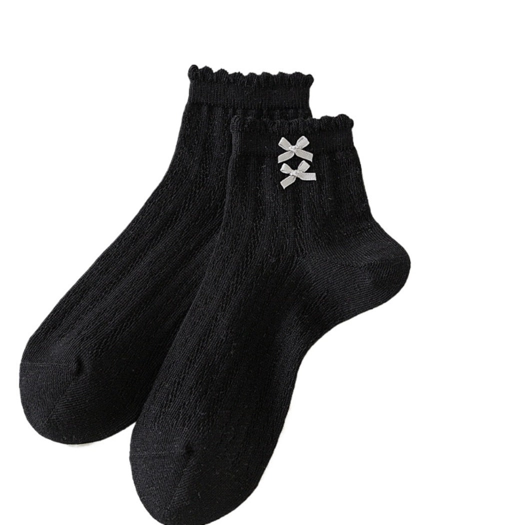 Rufia - Bow Mesh Ankle Socks For Summer – Light &amp; Cute