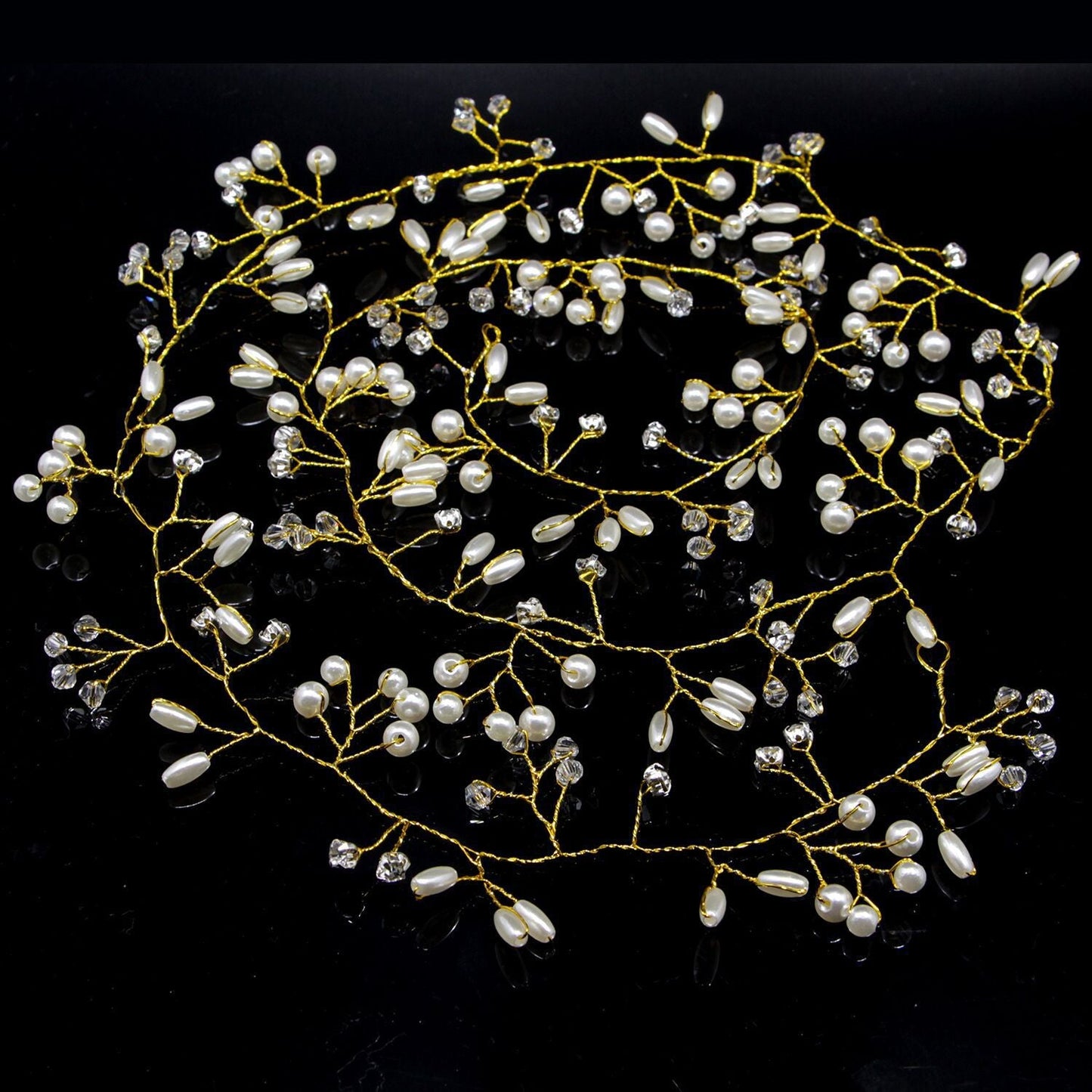 Handcrafted Pearl Headband Bridal Wedding Accessory