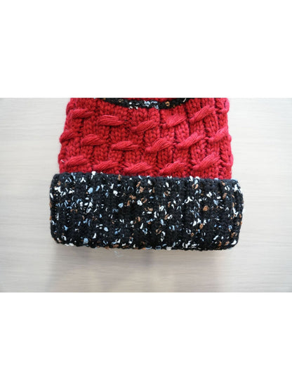 Haila - Speckled Knitted Beanie with Pompom