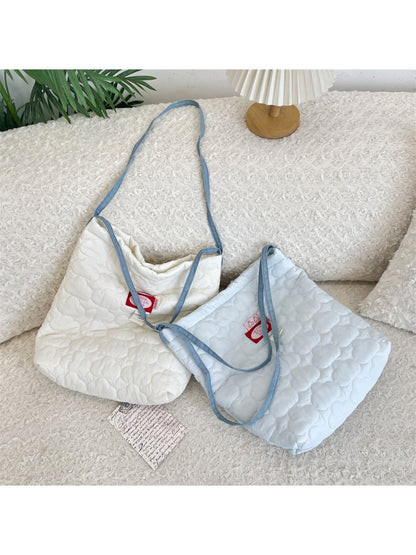 Cosbai - Quilted Plaid Shoulder Crossbody Bag