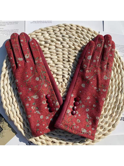 Gloving - Winter Floral Touchscreen Warm Gloves