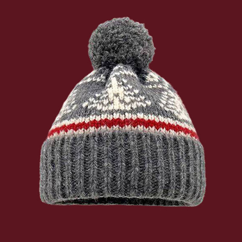Winter Warm Fair Isle Knit Beanie Hat