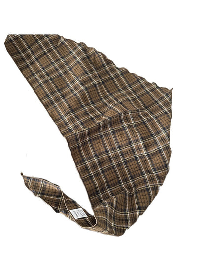 Scarvii - Retro Plaid Triangle Scarf