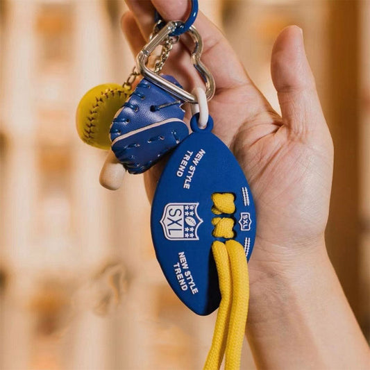 Cute Creative Baseball Braided Rope Bag Charm