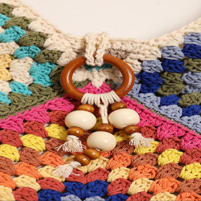 Cosbai - V-shape Crochet Shoulder Bag - Classic &amp; Stylish