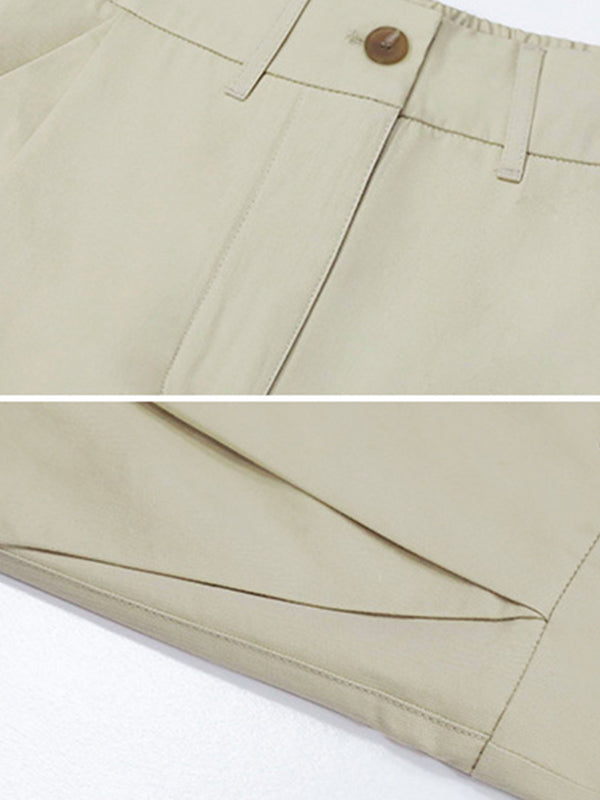High Waisted Loose Solid Color Casual Pants Bottoms