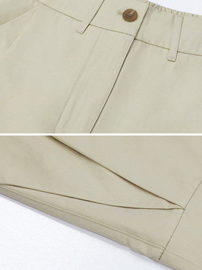 High Waisted Loose Solid Color Casual Pants Bottoms