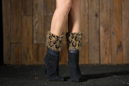 Boot Cuff Thick Short-Sleeved Thick Thick Bamboo Knit Wool Yarn Socks - 3