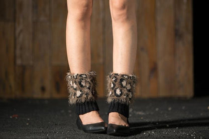 Boot Cuff Thick Short-Sleeved Thick Thick Bamboo Knit Wool Yarn Socks - 3