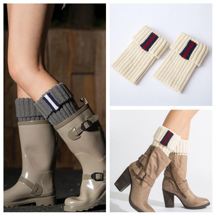 Boot Cuff Thick Short-Sleeved Thick Thick Bamboo Knit Wool Yarn Socks - 2