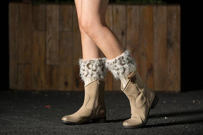 Boot Cuff Thick Short-Sleeved Thick Thick Bamboo Knit Wool Yarn Socks - 3