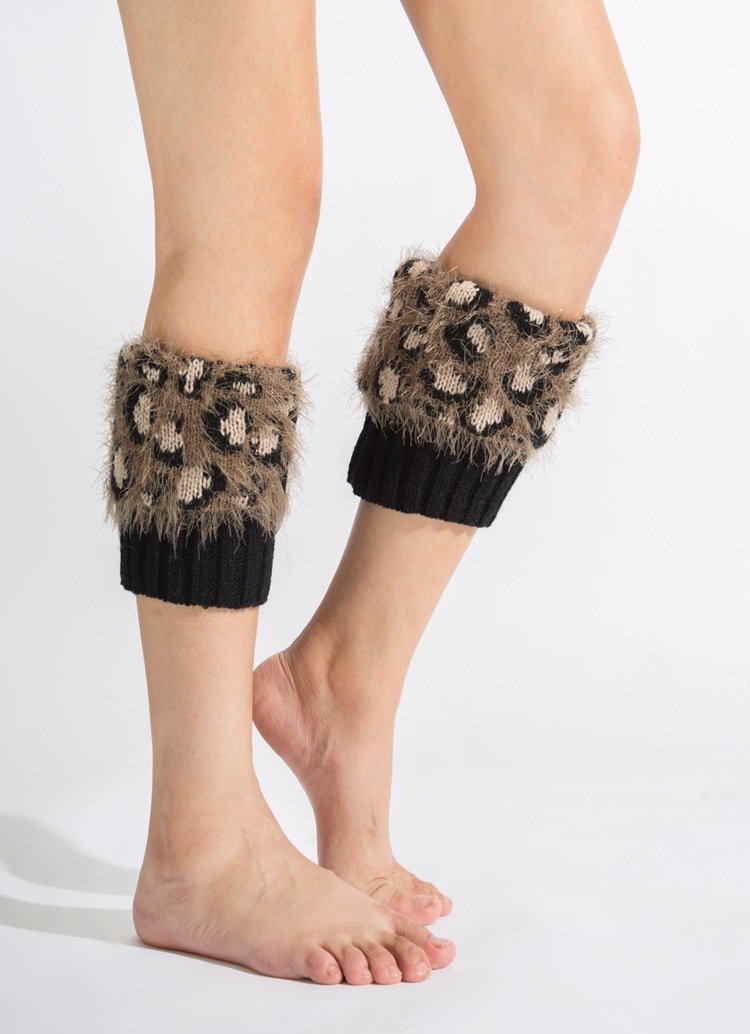 Boot Cuff Thick Short-Sleeved Thick Thick Bamboo Knit Wool Yarn Socks - 3