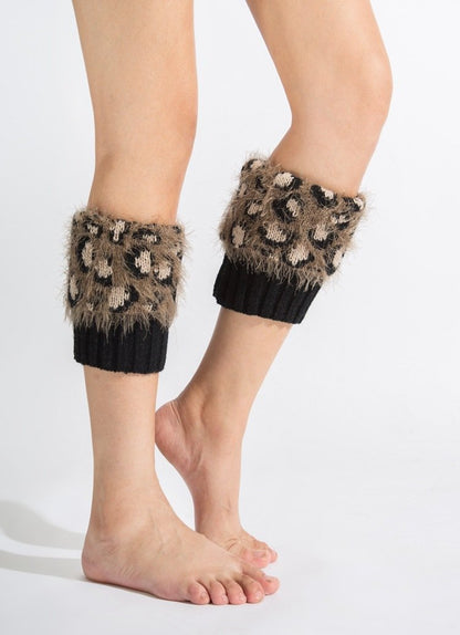 Boot Cuff Thick Short-Sleeved Thick Thick Bamboo Knit Wool Yarn Socks - 3