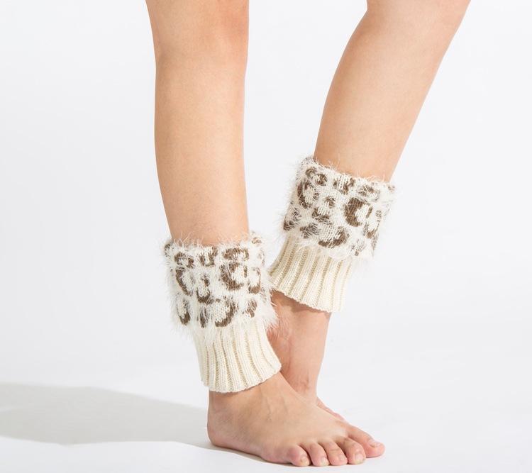Boot Cuff Thick Short-Sleeved Thick Thick Bamboo Knit Wool Yarn Socks - 3