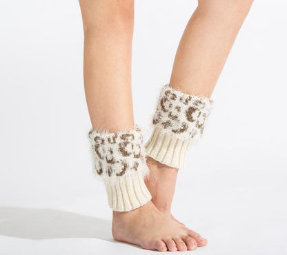 Boot Cuff Thick Short-Sleeved Thick Thick Bamboo Knit Wool Yarn Socks - 3