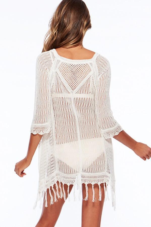 New  Arrival Beach Holiday Tassel Bikini Blouse