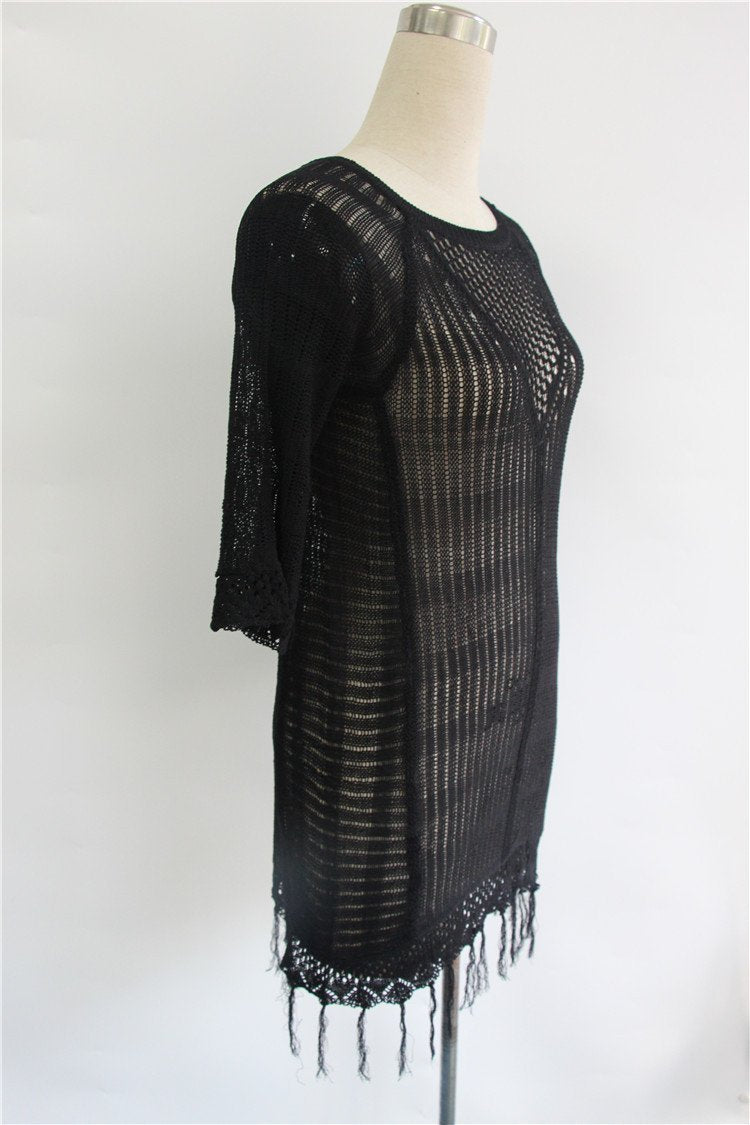 New  Arrival Beach Holiday Tassel Bikini Blouse
