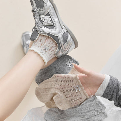 Rufia - Bow Mesh Ankle Socks For Summer – Light &amp; Cute