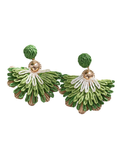 Earwish - Boho Woven Flower Earrings