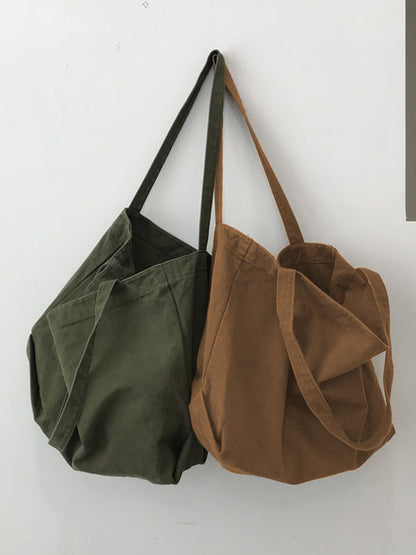 Simple Solid Color Canvas Bag