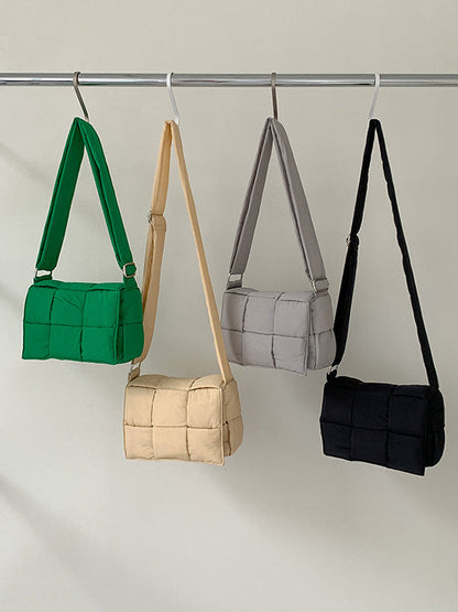 Adjustable Split-Joint Padded Woven Crossbody Bags