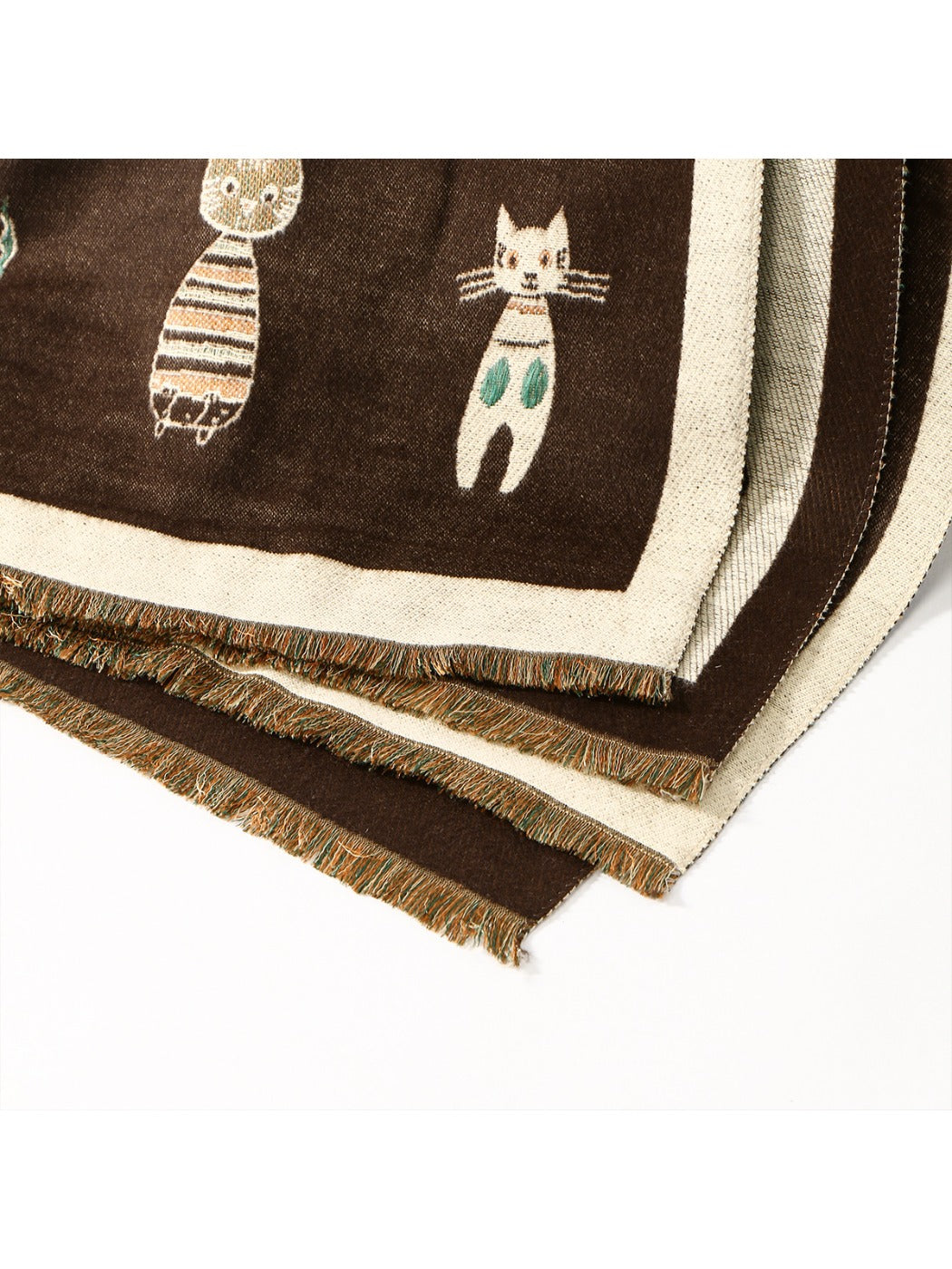 Sscarvii - Fashionable Cat Print Winter Scarf