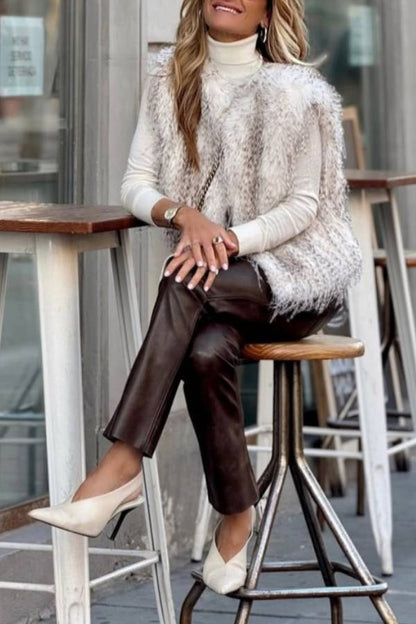 Mottled Fur Vest