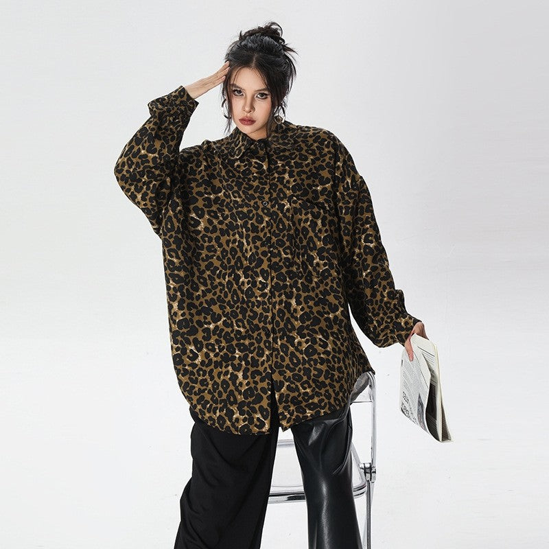 Retro Leopard Print Shirt