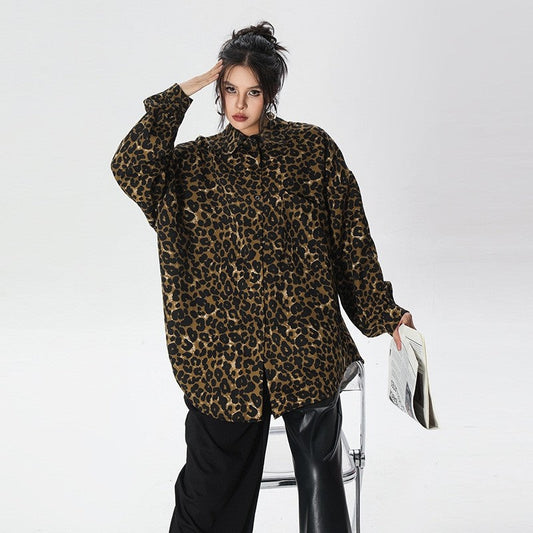 Retro Leopard Print Shirt