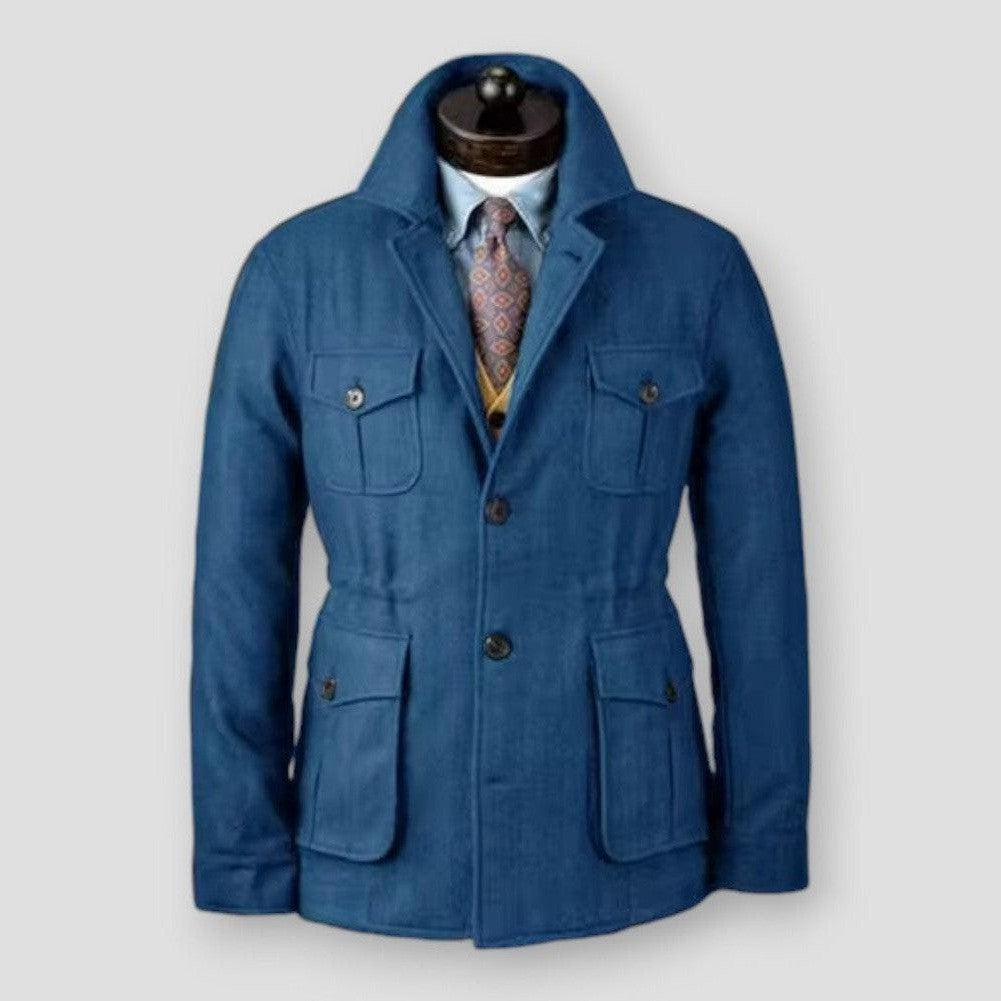 Men'S Tweed Jacket Tuxedo Woolen Suit High Quality Costumes  Wool Single Breasted Casual Slim Fit Male Blazers Winter