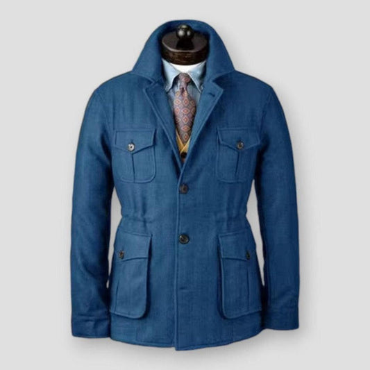 Men'S Tweed Jacket Tuxedo Woolen Suit High Quality Costumes  Wool Single Breasted Casual Slim Fit Male Blazers Winter