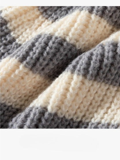 Haila - Cozy Striped Knitted Beanie for Women