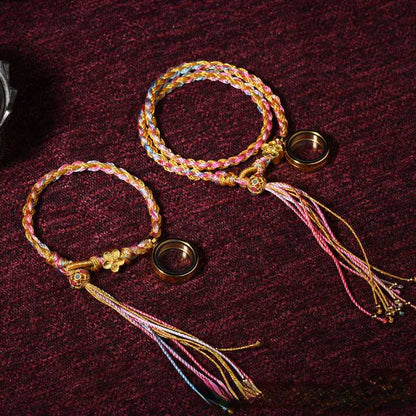 Tibetan Ethnic Style Hand-Painted Zakiram Female Thangka Gawu Box Single Loop Bracelet Hand Woven Double Loop Bracelet
