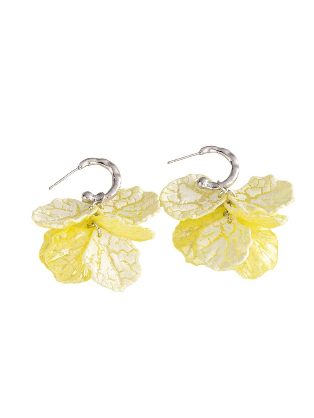 Earwish - Summer Fresh Petal Drop Earrings - Dainty &amp; Elegant