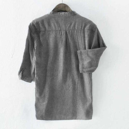 Saint Morris Striped 3/4 Sleeve Shirt
