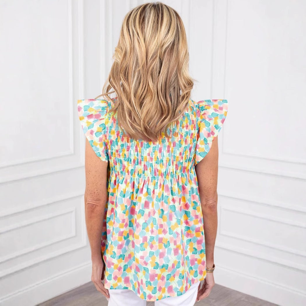 Crosa - Boho Abstract Print Shirt - Spring Essential