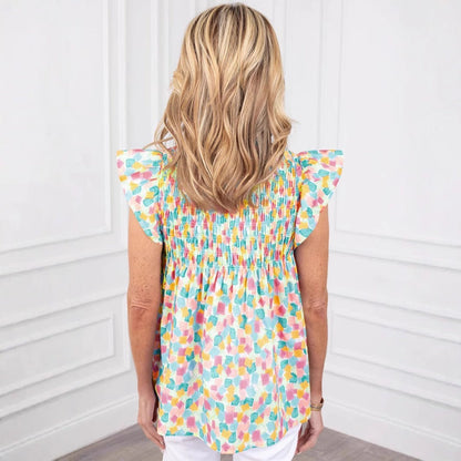 Crosa - Boho Abstract Print Shirt - Spring Essential