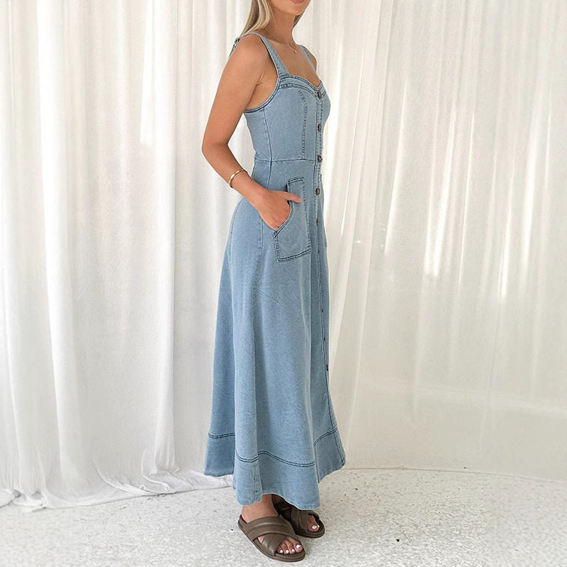 Denim Midi Tank Dress