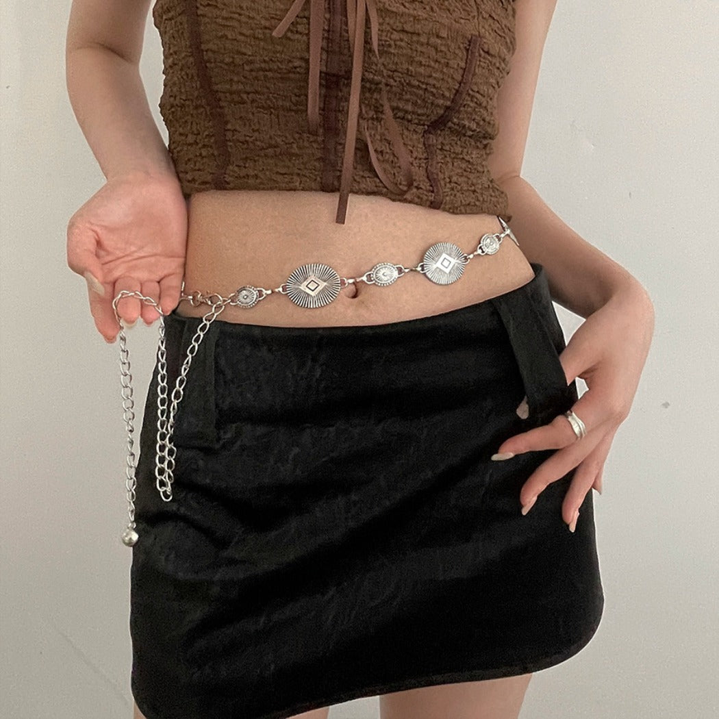 Beco - Simple Oval Waist Chain Belt - Boho &amp; Chic