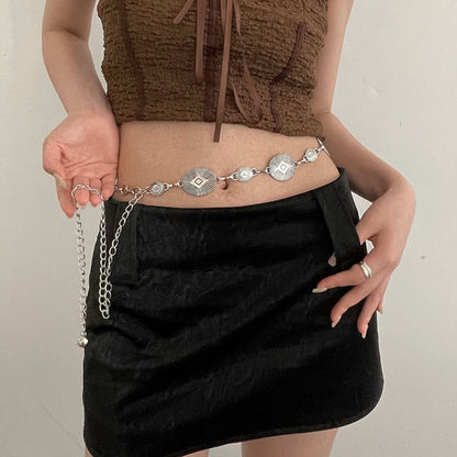 Beco - Simple Oval Waist Chain Belt - Boho &amp; Chic