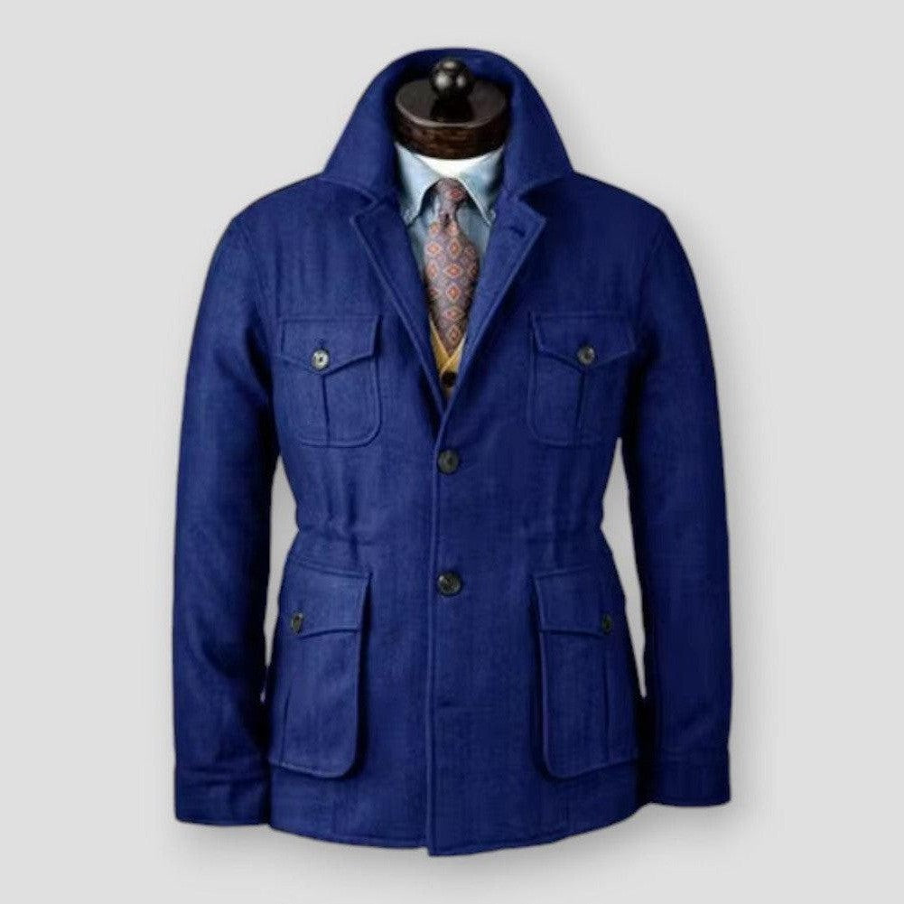 Men'S Tweed Jacket Tuxedo Woolen Suit High Quality Costumes  Wool Single Breasted Casual Slim Fit Male Blazers Winter