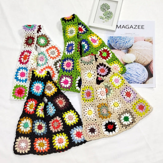 Crochet Granny Square Bag Patchwork Bag