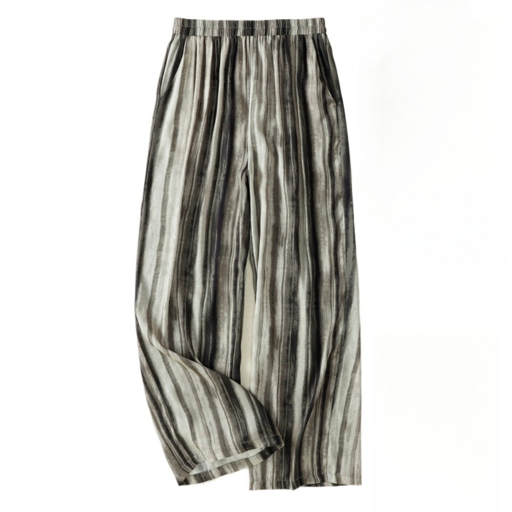 Troposa - Loose Stripe Wide-Leg Pants - Oversized &amp; Cool