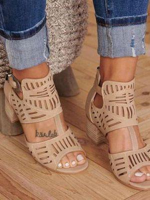 European And American Women'S Sandals And Cave Shoes