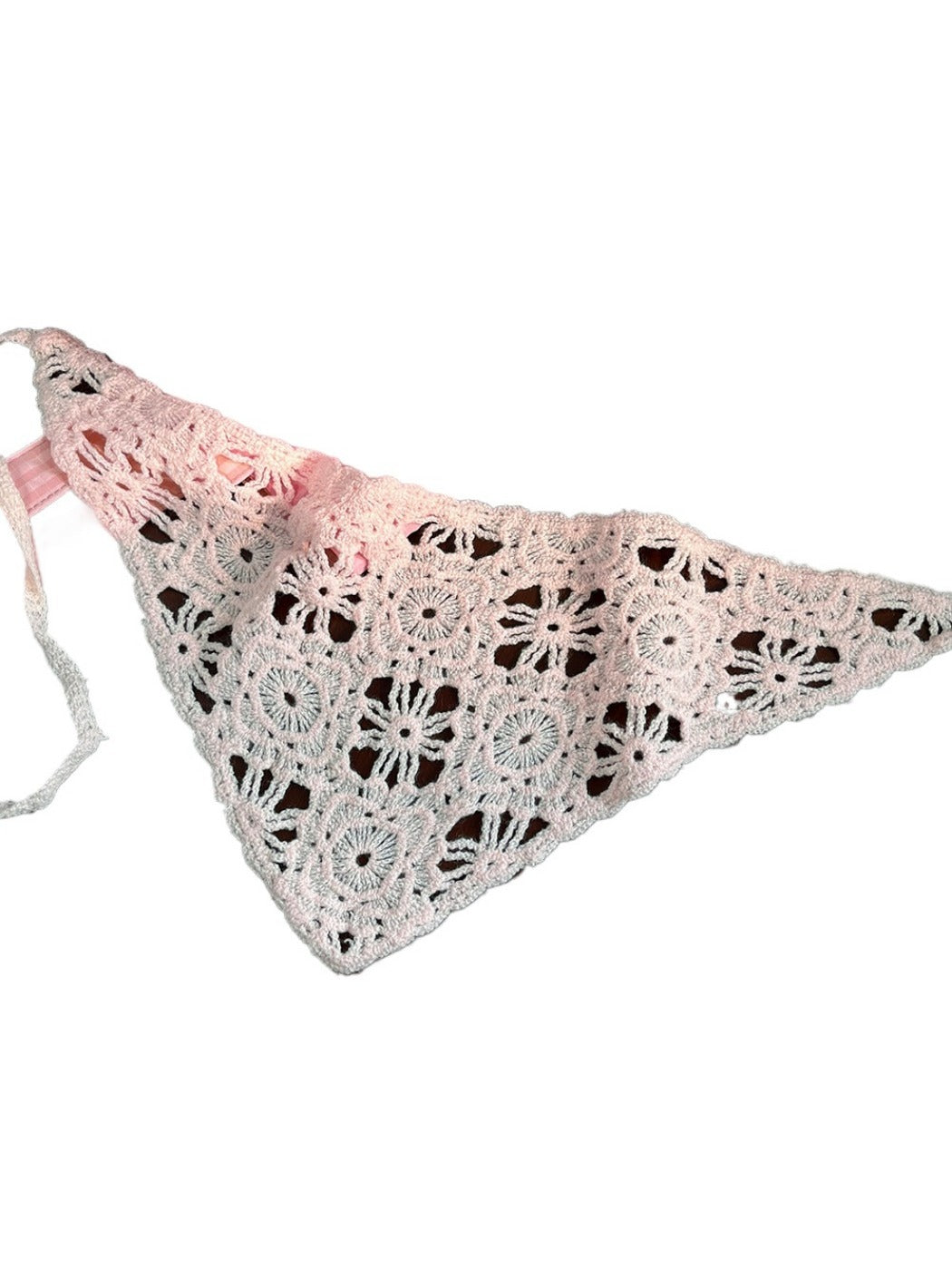 Haila - Boho Style Hollow Crochet Triangle Headscarf