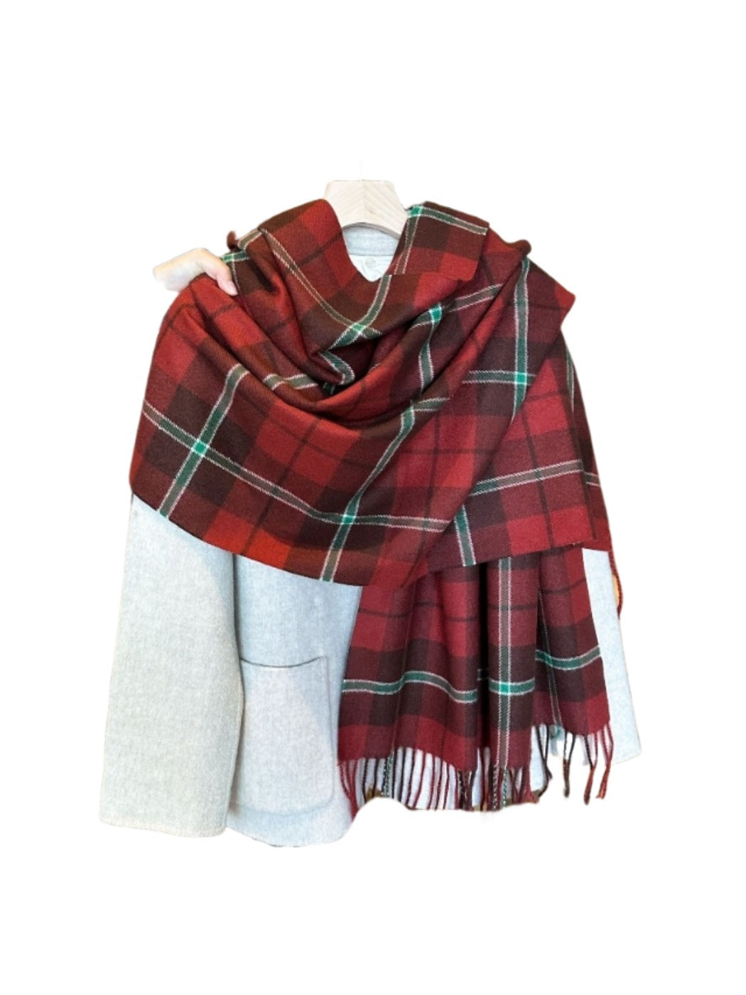 Scarvii - Chunky Plaid and Color-Blocking Winter Scarf for Women