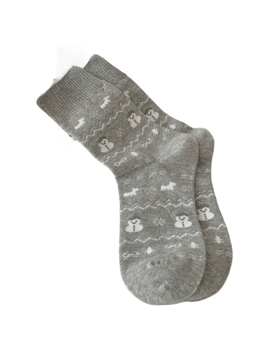Rufia - Retro Mid-calf Socks with Hearts and Animal Prints