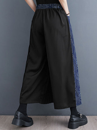 High Waisted Wide Leg Pleated Split-Joint Casual Pants Bottoms